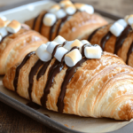 Gooey Croissant s’more with Melted Chocolate and Marshmallows