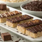 Chocolate Covered Rice Krispie Treats with a Crunchy Twist