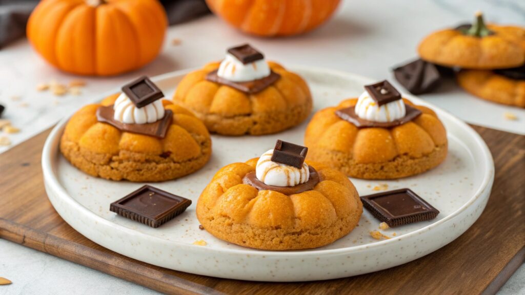 pumpkin s'mores cookies